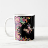 Blumen- und Schmetterling-Paisley Kaffeetasse (Links)