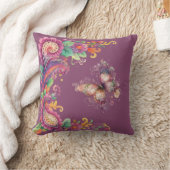 Blumen- und Schmetterling-Paisley Kissen (Decke)