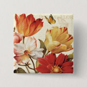 Blumen und Schmetterlinge Button (Vorderseite)