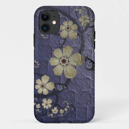 Blumen und Schmetterlinge Case-Mate iPhone Hülle (Rückseite)