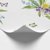 Blumen und Schmetterlinge Geschenkpapier (Ecke)