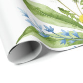 Blumen und Schmetterlinge Geschenkpapier (Rolleneckpunkt)