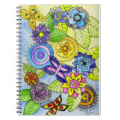 Blumen und Schmetterlinge Notizblock (Vorderseite)