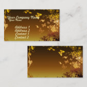 Blumen und Schmetterlinge Visitenkarte (Vorne/Hinten)