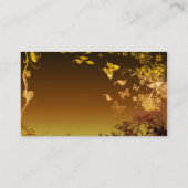 Blumen und Schmetterlinge Visitenkarte (Rückseite)