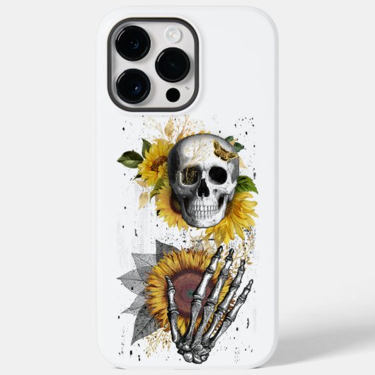 Blumen und Sonnenblumen zu Halloween Case-Mate iPhone Hülle (Rückseite)