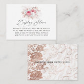 Blumen- und Spitzen-Brautparty-Display-Dusche Begleitkarte (Vorne/Hinten)