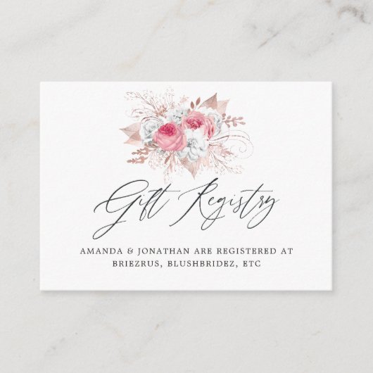 Blumen- und Spitzen-Brautparty-Dusch-Geschenk Begleitkarte (Vorderseite)