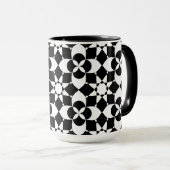 Blumen- und Stern-Kaffeetasse Tasse (VorderseiteRechts)