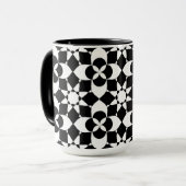 Blumen- und Stern-Kaffeetasse Tasse (Vorderseite Links)