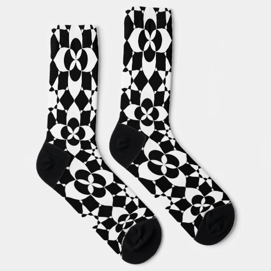 Blumen und Sterne Socken (Rechts)