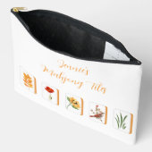 Blumen- und Vogel-Bam-Mahjong-Kachel-Tasche Zubehörtasche (Offen)