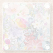 Blumen und Vogel Glasuntersetzer (Rückseite)