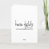 Blumen-und Vogel-Gruß-Karten Karte (Rückseite)