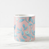 Blumen und Vögel , Hintergrundfarbe der Rose Kaffeetasse (Mittel)