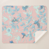 Blumen und Vögel , Hintergrundfarbe der Rose Sherpadecke (Vorderseite (Horizontal))