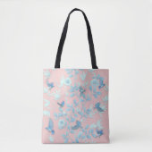 Blumen und Vögel , Hintergrundfarbe der Rose Tasche (Vorderseite)