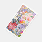 Blumen und Vogel Serviette (Ecke)