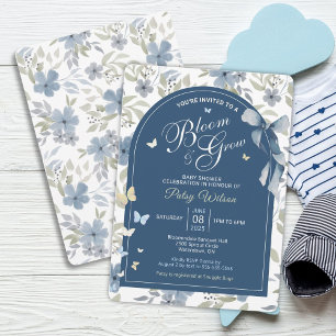 Blumen und wachsen Baby Dusche Einladung