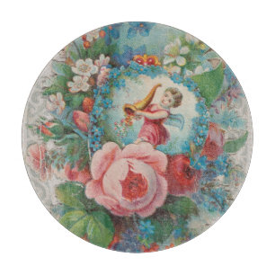 Blumen-Valentinskarte aus der viktorianischen Ära, Schneidebrett