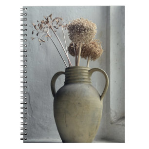 Blumen   Vase der trockenen Blume Notizblock