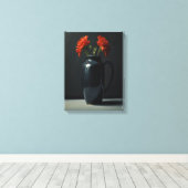 Blumen Vase Portrait Leinwand Kunst, Dichtung und  (Insitu (Holzboden))