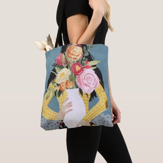 Blumen-Vasen-Mädchen Tasche (Von Nahem)
