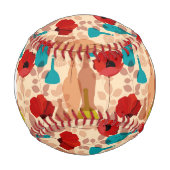 Blumen-, Vasen- und Flaschenmuster Baseball (Vorderseite)