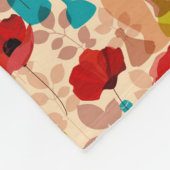 Blumen-, Vasen- und Flaschenmuster Fleecedecke (Ecke)