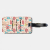 Blumen-, Vasen- und Flaschenmuster Gepäckanhänger (Rückseite horizontal)