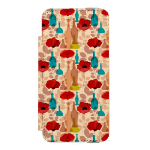 Blumen-, Vasen- und Flaschenmuster Incipio Watson™ iPhone 5 Geldbörsen Hülle