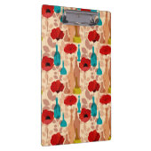 Blumen-, Vasen- und Flaschenmuster Klemmbrett (Rechts)