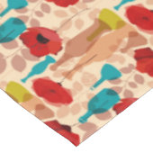 Blumen-, Vasen- und Flaschenmuster Tischdecke (Schrägansicht)