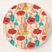 Blumen-, Vasen- und Flaschenmuster Untersetzer (Vorne)