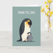 Blumen Vatertag Pinguin Karte (Gelbe Blume)