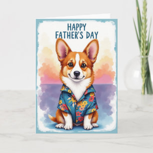 Blumen Vatertagskarte für Hundebesitzer Karte