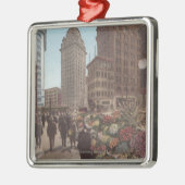 Blumen-Verkäufer, Kearny u. Markt-Straßen Ornament Aus Metall (Links)