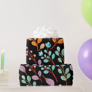 Blumen Vintage Aquarell Trendig Geschenkpapier