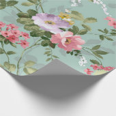Blumen Vintage Geschenkpapier (Ecke)