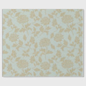 Blumen Vintage Geschenkpapier (Flach)