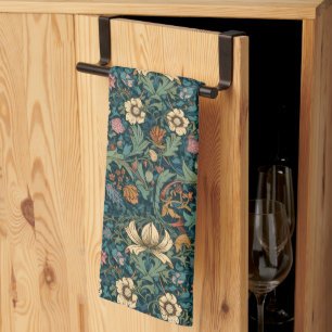 Blumen, vintage, Jugendstil, William Morris Stil, Geschirrtuch