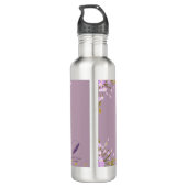 Blumen Vintage mauve Mel Mae Schmidt Stationery Edelstahlflasche (Rückseite)