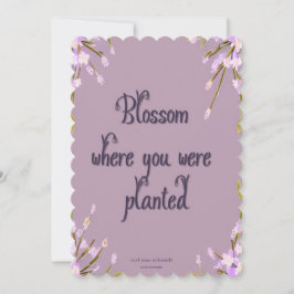 Blumen Vintage mauve Mel Mae Schmidt Stationery Feiertagskarte
