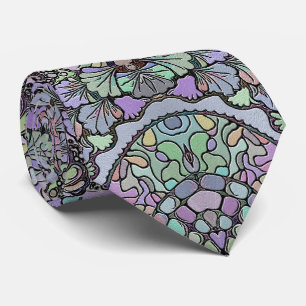 Blumen-vintage-mosaik lila Stiefmütterchen floral Krawatte