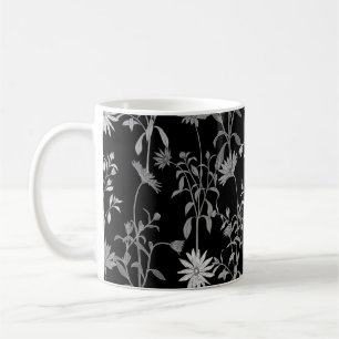 Blumen-Vintage: nahtloser Hintergrund für Einladun Kaffeetasse