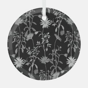 Blumen-Vintage: nahtloser Hintergrund für Einladun Ornament Aus Glas