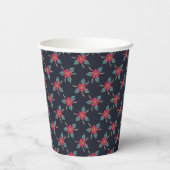 Blumen-Vintage-„Prost [Name]“-Papierbecher Pappbecher (Rückseite)