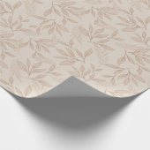 Blumen Vintage Romantik Blätter Muster Geschenkpapier (Ecke)