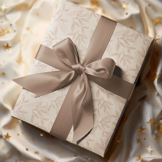 Blumen Vintage Romantik Blätter Muster Geschenkpapier