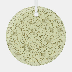 Blumen Vintage: Schöne Hintergrundillustration Ornament Aus Glas